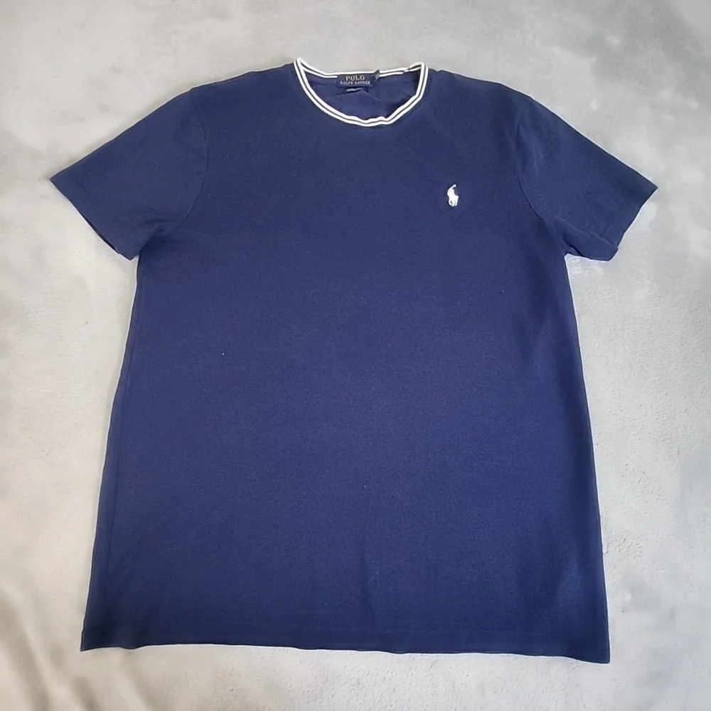Polo Ralph‎ Lauren Shirt Mens Large Blue Custom Slim Fit Casual Preppy